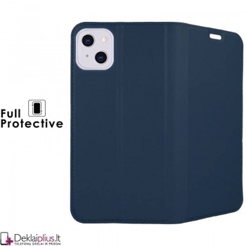 Dux Ducis dirbtinės odos viršelis - mėlynas (telefonui Apple Iphone 13 Mini)